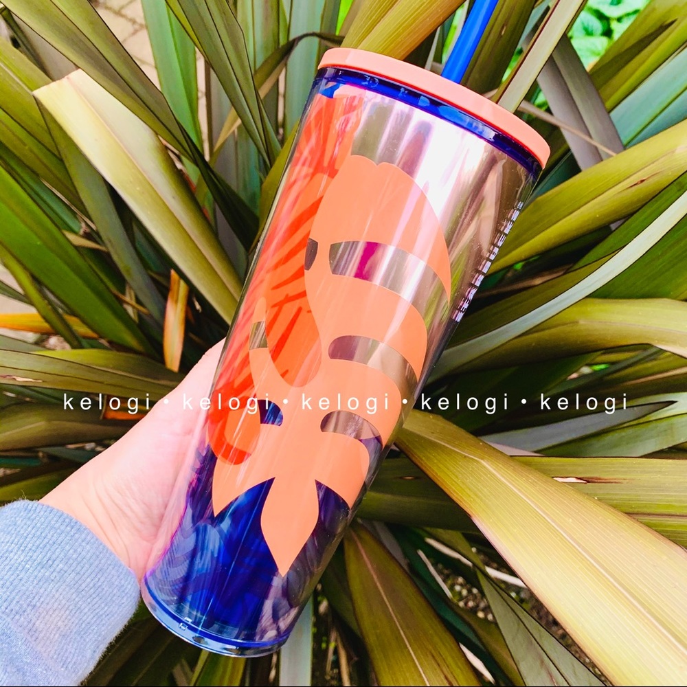 🌴LAST ONE🌴Starbucks Palm Leaf Mirror Tumbler - Picture 1 of 9